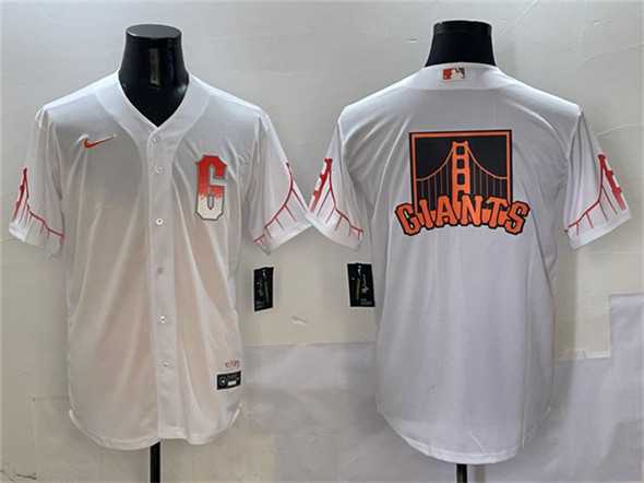 Men%27s San Francisco Giants Team Big Logo White City Connect Cool Base Stitched Jersey